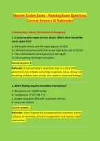 Elsevier Evolve Exam &ndash; Nursing Exam Questions&comma; &NewLine;Correct Answers & Rationales