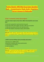 Evolve Elsevier HESI Med-Surg Exam Question &NewLine;Bank &ndash; Comprehensive Study Guide &vert; Questions&comma; &NewLine;Correct Answers & Rationales