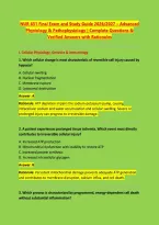 NUR 631 Final Exam and Study Guide 2026&sol;2027 &ndash; Advanced &NewLine;Physiology & Pathophysiology &vert; Complete Questions & &NewLine;Verified Answers with Rationales 