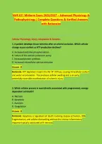 NUR 631 Midterm Exam 2026&sol;2027 &ndash; Advanced Physiology & &NewLine;Pathophysiology &vert; Complete Questions & Verified Answers &NewLine;with Rationales
