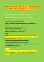 NUR 631 Antibiotics Exam 2026&sol;2027 &ndash; Comprehensive &NewLine;Complete Questions & Verified Answers with &NewLine;Rationales