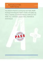 Test Bank for Rector's Community and Public Health &NewLine;Nursing&colon; Promoting the Public's Health 11th Edition by &NewLine;Mary Jo Stanley and Charlene Niemi&vert; COMPLETE TEST &NewLine;BANK  ALL CHAPTERS &vert; QUESTIONS&comma; ANSWERS & &NewLine;RATIONALES 