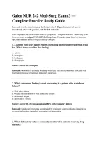 Galen NUR 242 Med-Surg Exam 3 &mdash; &NewLine;Complete Practice Study Guide 