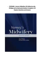 TESTBANK - Varney's Midwifery 7th Edition by Julia  Phillippi and Ira Kantrowitz-Gordon&vert; Complete 1-39  Chapters Questions and Answers  