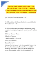 NSG 6001 Quiz Midterm and Final Exam Package Actual Exam 2026&sol;2027 Complete Exam-Style Questions with Detailed Rationales &vert; 100&percnt; Verified &vert; Pass Guaranteed &ndash; A&plus; Graded