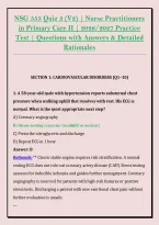 NSG 555 Quiz 3 &lpar;V2&rpar; &vert; Nurse Practitioners &NewLine;in Primary Care II &vert; 2026&sol;2027 Practice &NewLine;Test &vert; Questions with Answers & Detailed &NewLine;Rationales