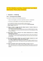 CS 7641 Machine Learning- Unsupervised Learning & Information Theory Quiz Solutions&period;pdf&NewLine;&NewLine;
