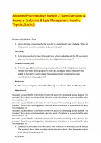 Advanced Pharmacology Complete Exam & Clinical Mechanisms Master Bundle &vert; Exam 1&comma; Midterm & Final Reviews&comma; Endocrine&comma; Lipid&comma; Pain Management&comma; Cardiac&comma; Diuretics & Anticoagulants &vert; Verified Q&As & Case Studies &vert; Latest 2025‑2027 Prep