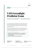 VATI GREENLIGHT PREDICTOR ACTUAL EXAM 2026&sol;2027 &vert; 180 Questions & Verified Answers &vert; Newest Version &vert; Pass Guaranteed - A&plus; Graded&NewLine;&NewLine;