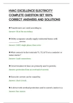 Hvac Excellence Electricity&NewLine;Complete Question Set 100&percnt;&NewLine;Correct Answers And Solutions