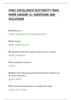 Hvac Excellence Electricity Final&NewLine;Paper Graded A&plus; Questions And&NewLine;Solutions
