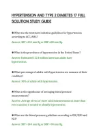 Hypertension And Type 2 Diabetes 17 Full&NewLine;Solution Study Guide