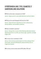 Hypertension And Type 2 Diabetes 17&NewLine;Questions And Solution