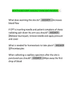 Nha Phlebotomy Exam Questions And Answers