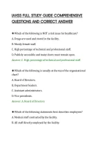Iahss Full Study Guide Comprehensive&NewLine;Questions And Correct Answer&NewLine;