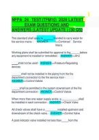 NFPA&lowbar;24&lowbar;Test&lowbar;TFM10&lowbar;Exam&lowbar;Questions&lowbar;and&lowbar;Answers&lowbar;Latest&lowbar;Update&lowbar;30&lowbar;Qs&period;