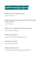 Iahss Supervisor Exam Script&NewLine;Comprehensive Study Guide