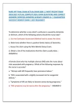 Nurs 497 Final Exam Actual Exam 2026 &vert;&vert; Most Recent Exam &NewLine;2026&vert;2027 Actual Complete Real Exam Questions And Correct &NewLine;Answers &lpar;Verified Answers&rpar; Already Graded A&plus; &vert; Guaranteed &NewLine;Success&excl;&excl; Newest Exam &vert; Just Released&excl;&excl;