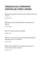 Tradesman Exam Comprehensive&NewLine;Questions And Correct Answers