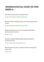 Tradesman Exam Fully Solved Test Paper&NewLine;Graded A&plus;