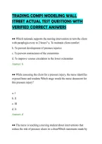 Trading Comps Modeling Wall&NewLine;Street Actual Test Questions With&NewLine;Verified Correct Answers&NewLine;
