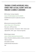 Trading Comps Modeling Wall&NewLine;Street Prep Actual Script With 100&NewLine;Percent Correct Answers