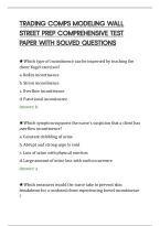 Trading Comps Modeling Wall&NewLine;Street Prep Comprehensive Test&NewLine;Paper With Solved Questions&NewLine;