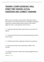 Trading Comps Modeling Wall&NewLine;Street Prep Updated Actual&NewLine;Questions And Correct Answers
