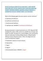 Nccaa Certification Exam Actual Exam 2026 &vert;&vert; Most Recent &NewLine;Exam 2026&vert;2027 Actual Complete Real Exam Questions And &NewLine;Correct Answers &lpar;Verified Answers&rpar; Already Graded A&plus; &vert; &NewLine;Guaranteed Success&excl;&excl; Newest Exam &vert; Just Released&excl;&excl;