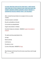 Uta Biol 2458 Final Exam Actual Exam 2026 &vert;&vert; Most Recent &NewLine;Exam 2026&vert;2027 Actual Complete Real Exam Questions And &NewLine;Correct Answers &lpar;Verified Answers&rpar; Already Graded A&plus; &vert; &NewLine;Guaranteed Success&excl;&excl; Newest Exam &vert; Just Released&excl;&excl; 