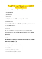 Psyc 290&colon; Edapt 4 Questions with 100&percnt;&NewLine;Correct Answers