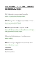 Ichs Pharmacology Final Complete&NewLine;Course Review Guide