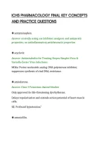 Ichs Pharmacology Final Key Concepts&NewLine;And Practice Questions