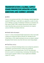Transportation A Global Supply&NewLine;Chain Perspective Updated Actual&NewLine;Questions And Correct Answers&NewLine;