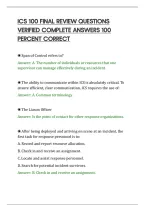 Ics 100 Final Review Questions&NewLine;Verified Complete Answers 100&NewLine;Percent Correct