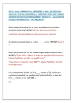 Nr 327 Exam 2 Exam Actual Exam 2026 &vert;&vert; Most Recent Exam &NewLine;2026&vert;2027 Actual Complete Real Exam Questions And Correct &NewLine;Answers &lpar;Verified Answers&rpar; Already Graded A&plus; &vert; Guaranteed &NewLine;Success&excl;&excl; Newest Exam &vert; Just Released&excl;&excl;