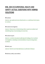 Idrl 308 Occupational Health And&NewLine;Safety Actual Questions With Verified&NewLine;Solutions