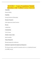 NCO DLC - Course Foundation Module&NewLine;Questions with Verified Correct Answers