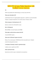 MSN 570 Advance Patho Questions with&NewLine;Verified Correct Answers