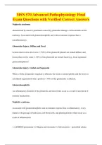 MSN 570 Advanced Pathophysiology Final&NewLine;Exam Questions with Verified Correct Answers