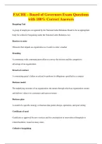 FACHE - Board of Governors Exam Questions&NewLine;with 100&percnt; Correct Answers