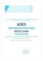 ADEX Restorative Functions Mock Exam 2026&sol;2027 Edition &mdash; mock exam