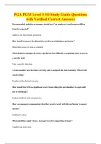 PGA PGM Level 3 3&period;0 Study Guide Questions&NewLine;with Verified Correct Answers