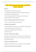 POLI 330 Final Exam Questions with 100&percnt;&NewLine;Correct Answers