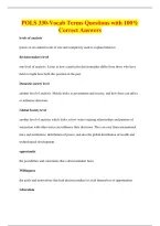 POLS 330-Vocab Terms Questions with 100&percnt;&NewLine;Correct Answers