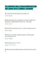 Tsa Writing Skills Exam Preparation&NewLine;Test Bank With Correct Answers&NewLine;