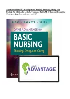 Test Bank for Davis Advantage for Basic Nursing&colon; Thinking&comma; Doing&comma; and Caring&comma; 3rd Edition by Leslie S&period; Treas&comma; Karen L&period; Barnett&comma; Mable H&period; Smith & Judith M&period; Wilkinson &vert; Complete Chapters 1&ndash;46 &vert; Questions & Answers 2027&NewLine;