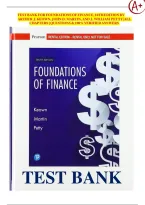 Foundations of Finance&comma; 10th Edition &mdash; Test Bank