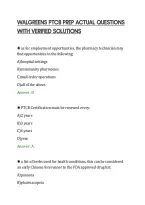 Walgreens Ptcb Prep Actual Questions&NewLine;With Verified Solutions