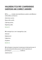 Walgreens Ptcb Prep Comprehensive&NewLine;Questions And Correct Answers